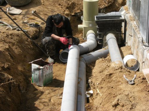 5 우수 오수배관연결중